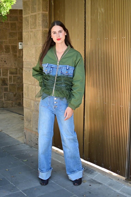 Denim Jacket Green
