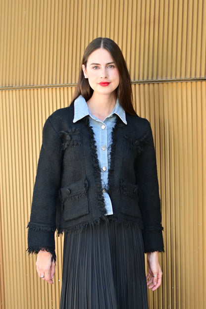 Saco black and denim